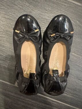 Yosi Samra Black Ballet Flats with Bow